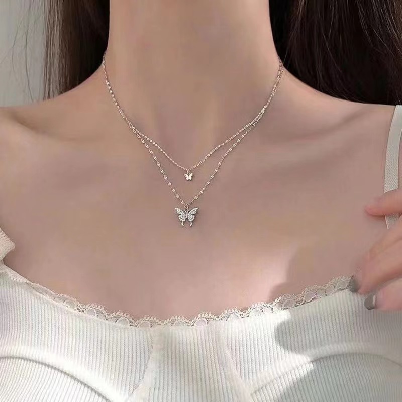 To My Daughter - 🦋Double Layer Butterfly Necklace-belovejewel.com