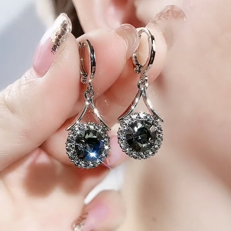 💐 Mother'Day Pre-Sale 💝- Simple Crystal & Diamond Earrings