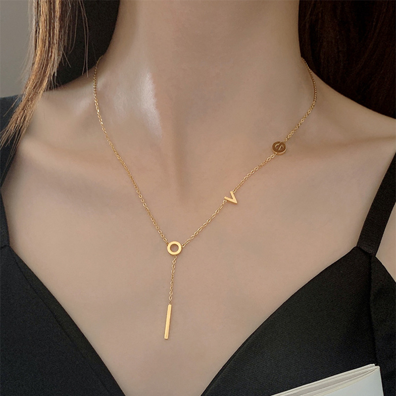 L-O-V-E Long Chain Necklace