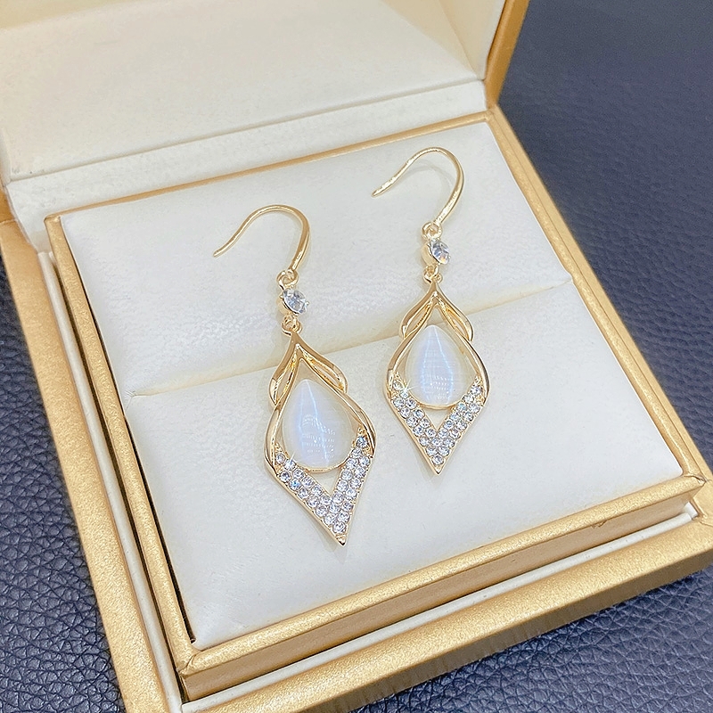 💐MOTHER'S DAY PRE-SALE💝- Rhombus Opal Earrings-belovejewel.com