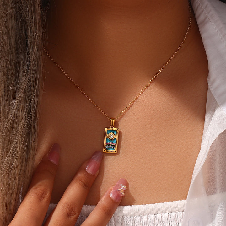 Colorful Tarot Cards Symbolic Necklaces-belovejewel.com