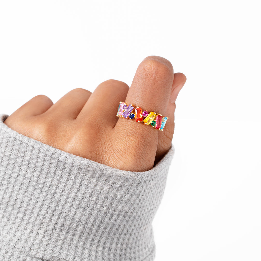 You're My Person Rainbow Band Ring-belovejewel.com