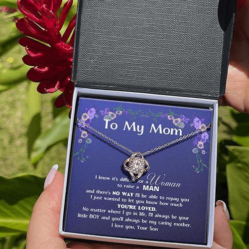 To My MOM - Love Knot Standard Box Love Knot, To My Beautiful Mom,Gift For Mom From Son-belovejewel.com