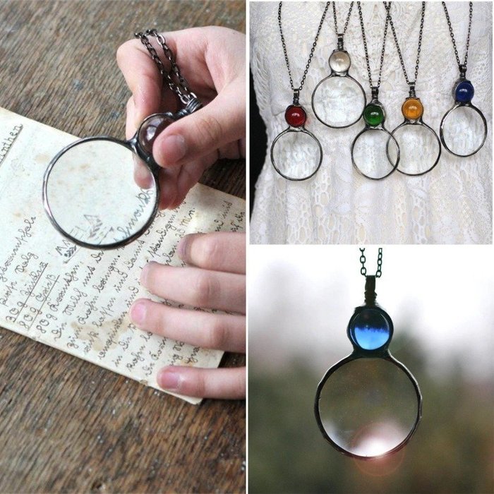 Magnifying Glass Necklace gift-belovejewel.com