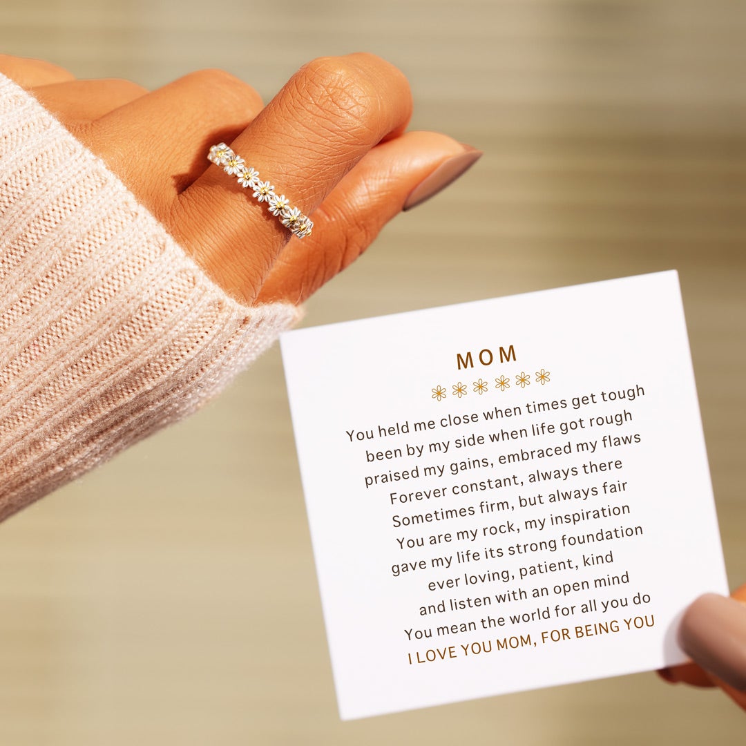 Thank You Mom Daisy Ring-belovejewel.com