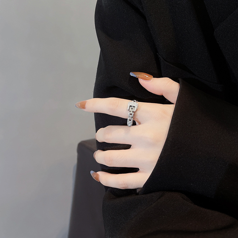 Fashionable Adjustable Buckle Ring-belovejewel.com
