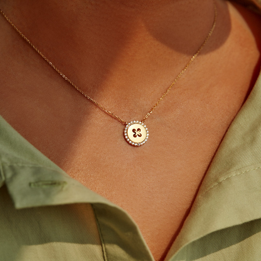 You Are Cute As A Button Necklace-belovejewel.com