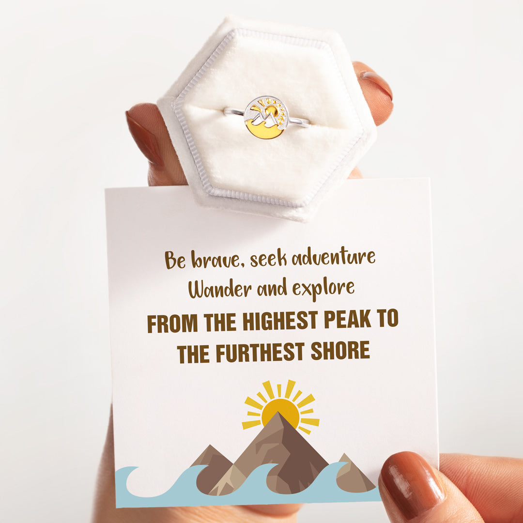 Highest Peak Furthest Shore Mountain & Ocean Ring-belovejewel.com