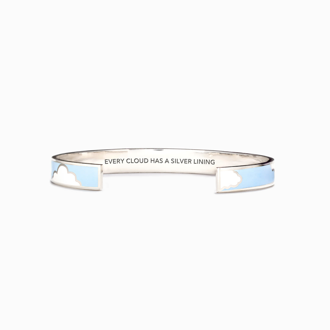 Silver Lining Bangle - Every Cloud Has A Silver Lining