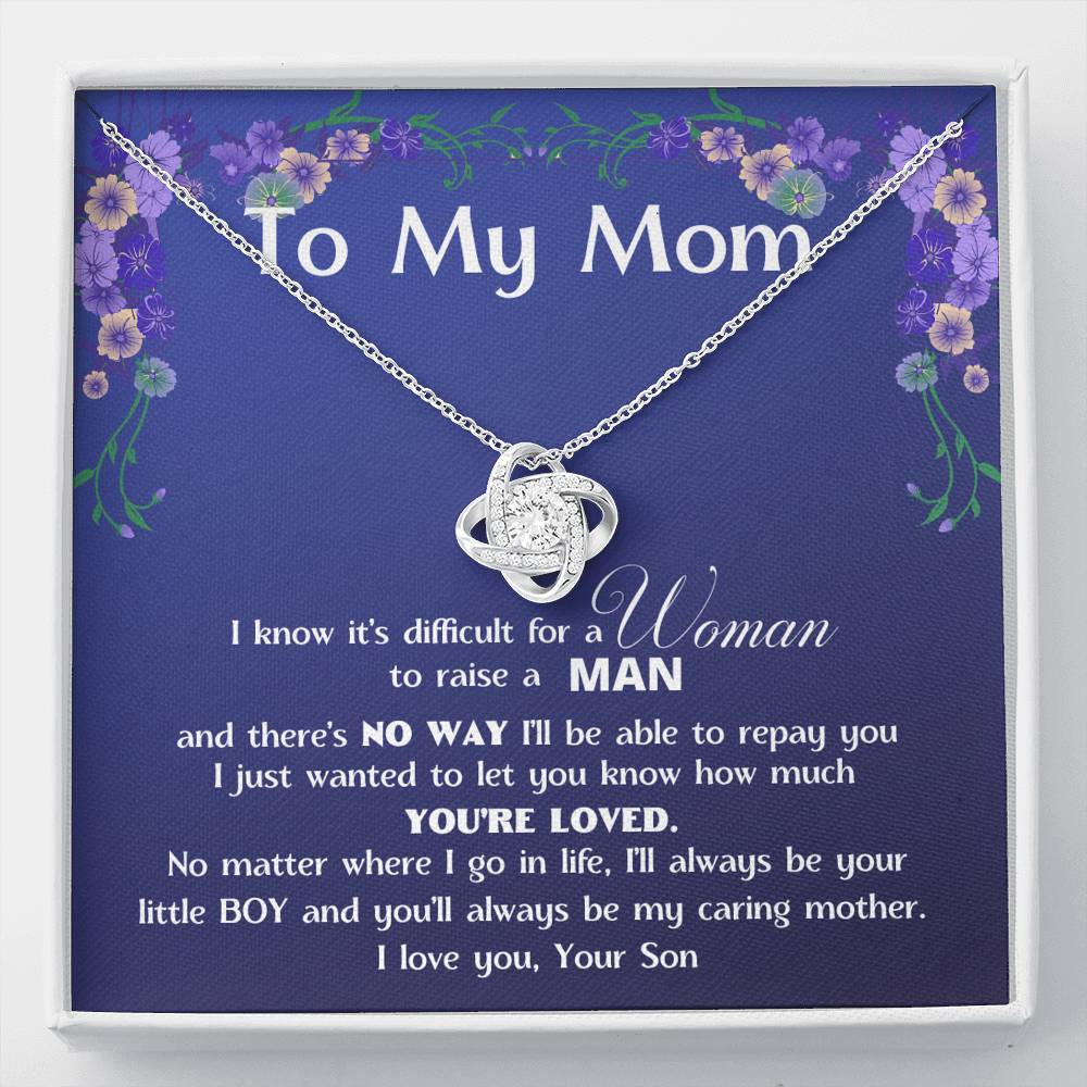 To My MOM - Love Knot Standard Box Love Knot, To My Beautiful Mom,Gift For Mom From Son-belovejewel.com
