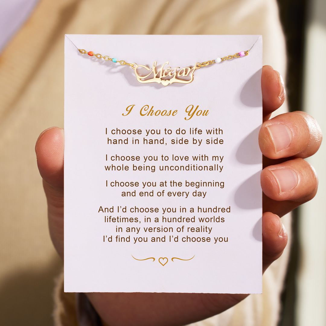 I Choose You Name Necklace-belovejewel.com