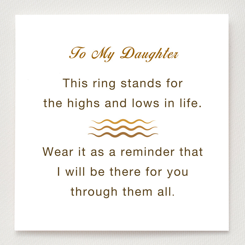 Highs And Lows Wave Ring Silver - For Daughter