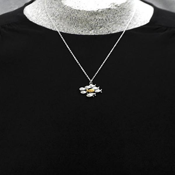 925 Silver Fish Bracelet Fish Necklace Fish Anklet Swimming Upstream  Jewelry Gift-belovejewel.com