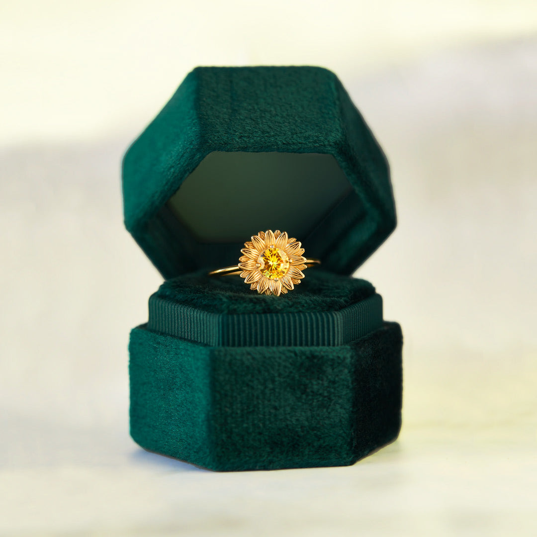 I Would Change The World For You Sunflower Ring-belovejewel.com