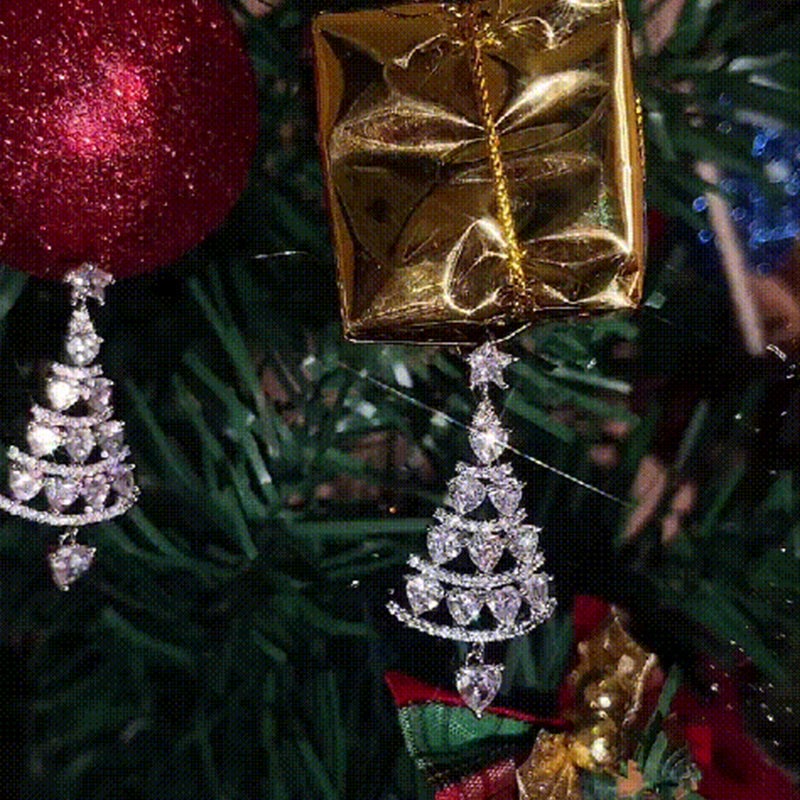 Christmas Tree Stud Earrings-belovejewel.com