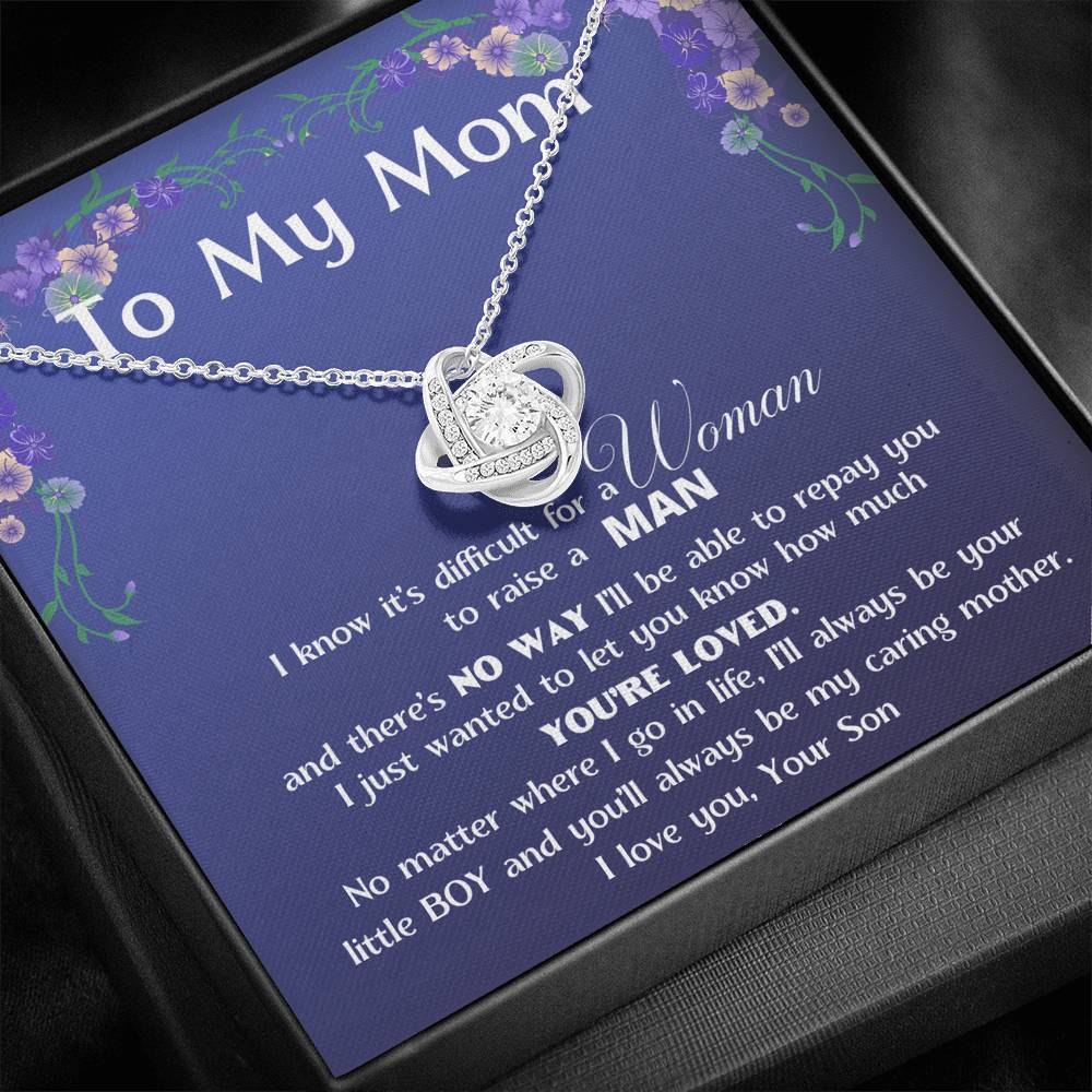 To My MOM - Love Knot Standard Box Love Knot, To My Beautiful Mom,Gift For Mom From Son-belovejewel.com