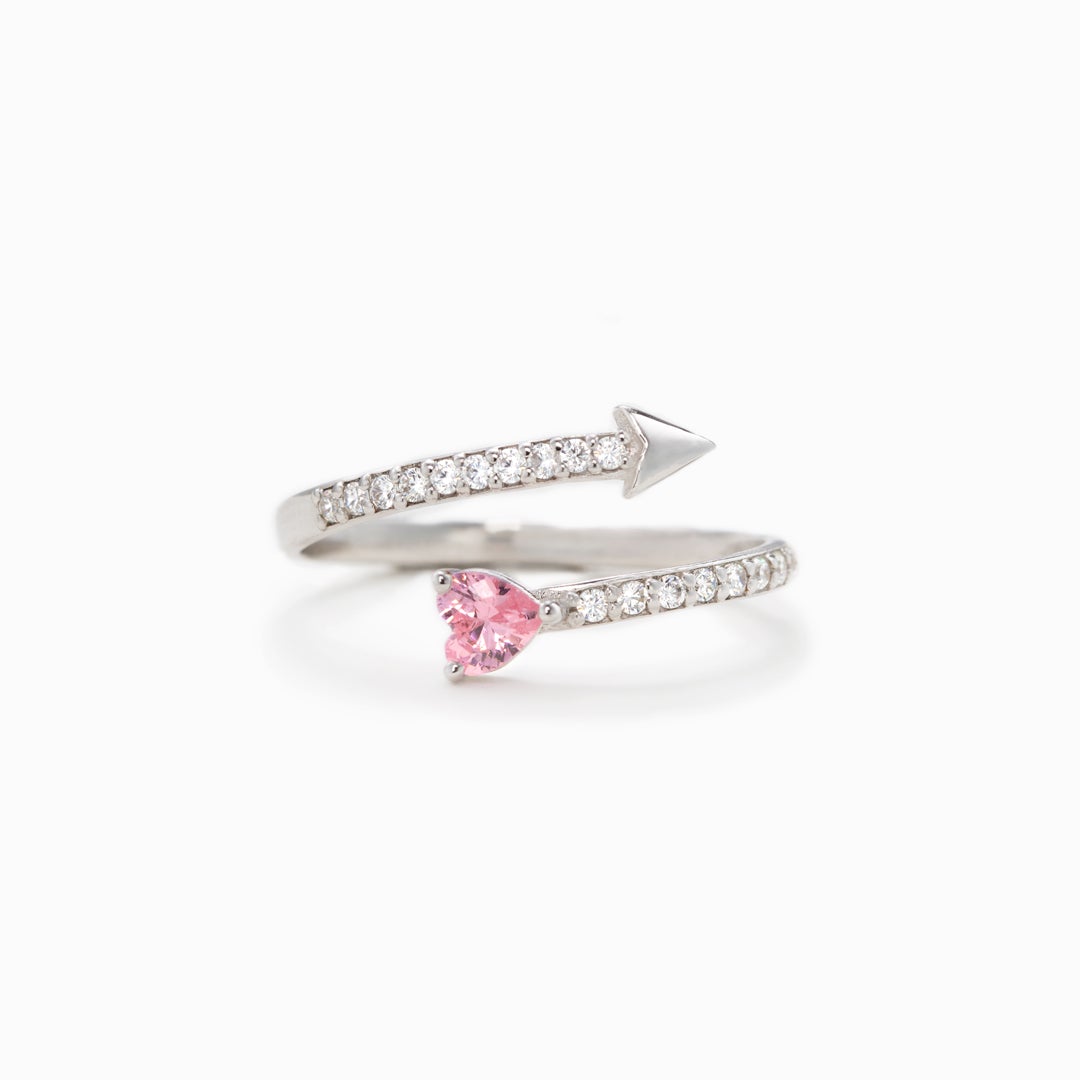 Your Heart Knows The Way Arrow & Heart Ring-belovejewel.com