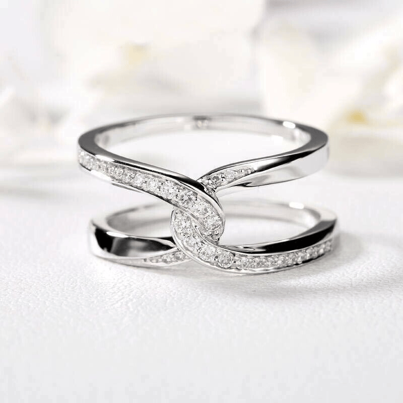 🔗Special Bond Rectangle Interlocking Ring - 💕Mother & Daughter 👩👧 Forever Linked Together-belovejewel.com