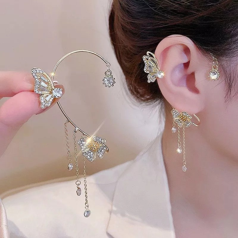 🌊Summer Hot Sale✨-Butterfly Tassel Style Zircon Earrings | Perfect Gift🎁-belovejewel.com