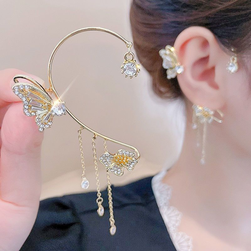 ✨Butterfly Tassel Style Zircon Earrings-belovejewel.com