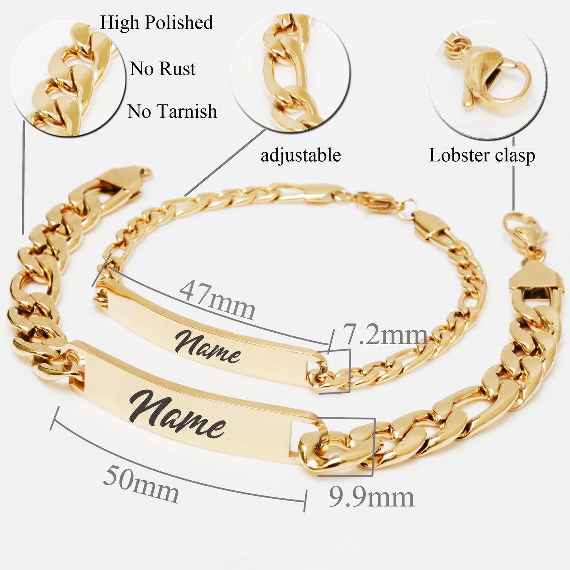 Couples Engraved Bracelet Set-belovejewel.com