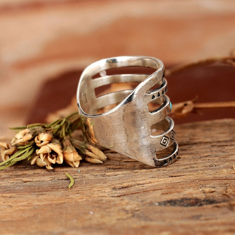 Bohemian Turquoise Engraved Ring-belovejewel.com