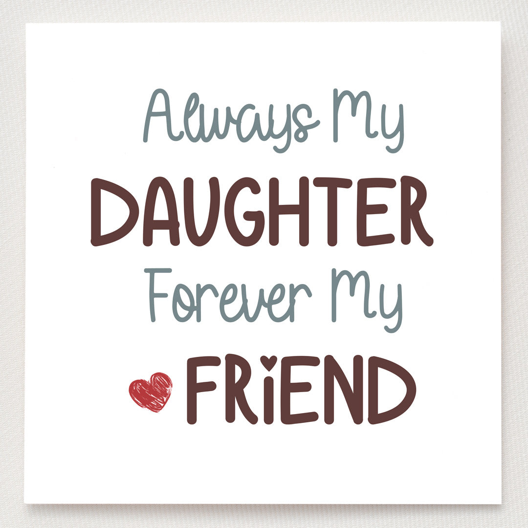 Always My Daughter Forever My Friend Endless Knot Ring