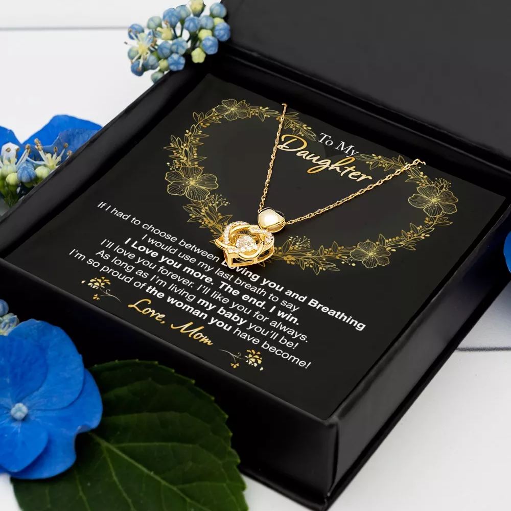 To My Daughter - I Love You More Necklace-belovejewel.com