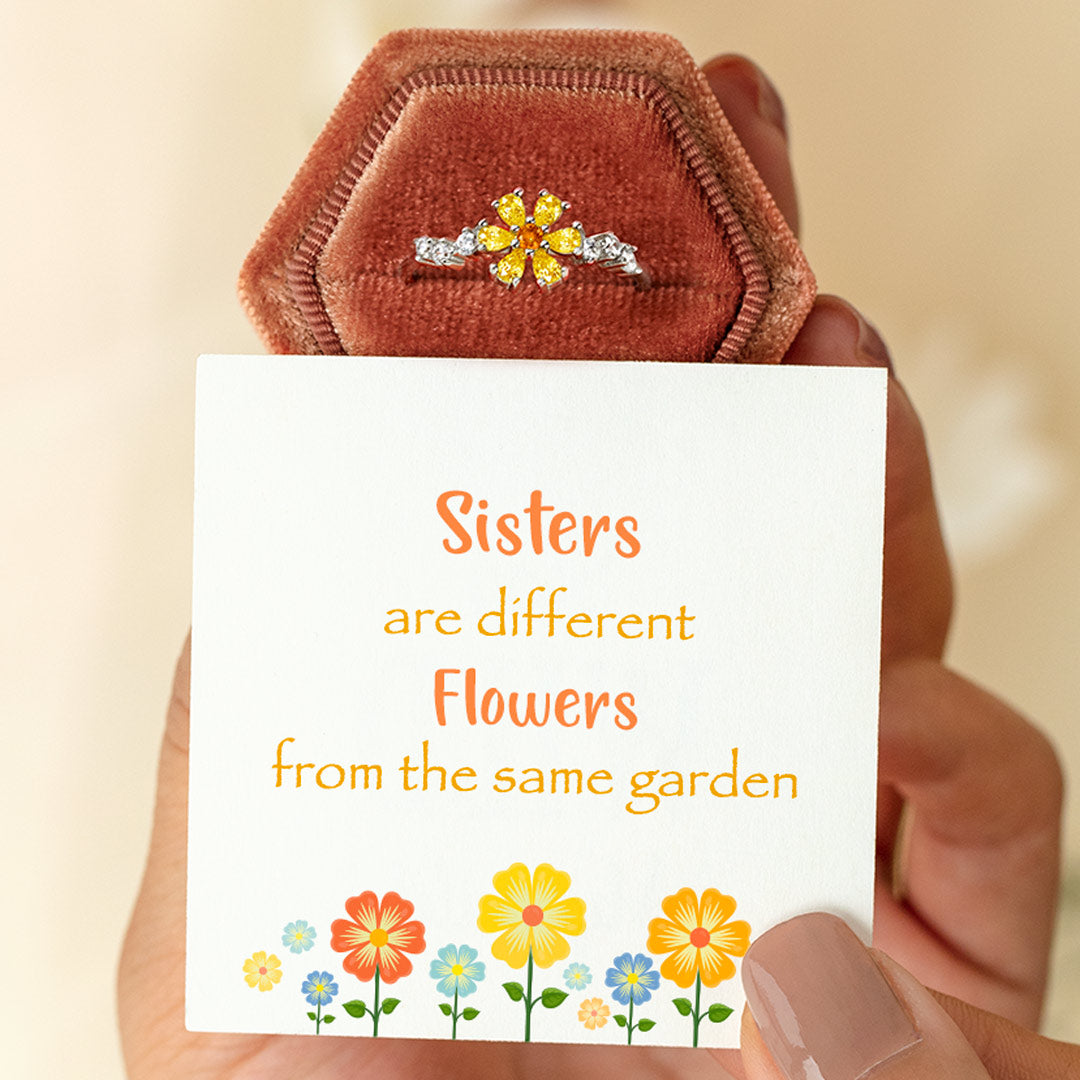 Gem Flower Ring - For Sisters