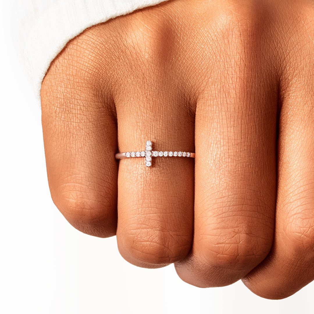 To My Daughter Pray Through It Christianity Cross Ring-belovejewel.com