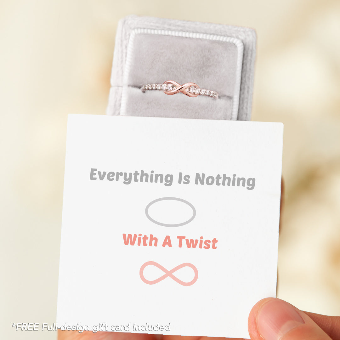 Band Ring-Everything Is Nothing With A Twist Infinity