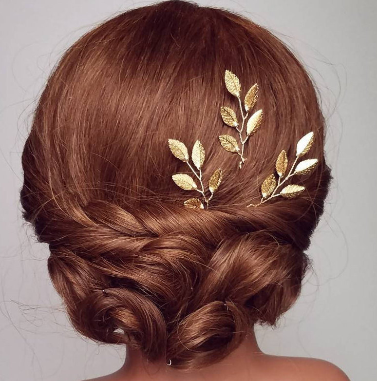 Gold Leaf Hair Fork