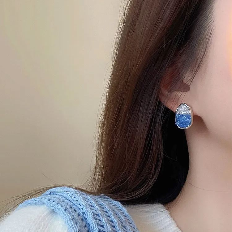 Crystal Color Changing Irregular Earrings