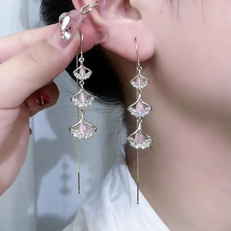💐MOTHER'S DAY PRE-SALE💝- Ginkgo Leaf Tassel Earrings