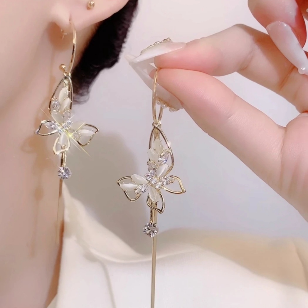 💐Mother's Day Pre-Sale💝- Opal Butterfly Tassel Earrings