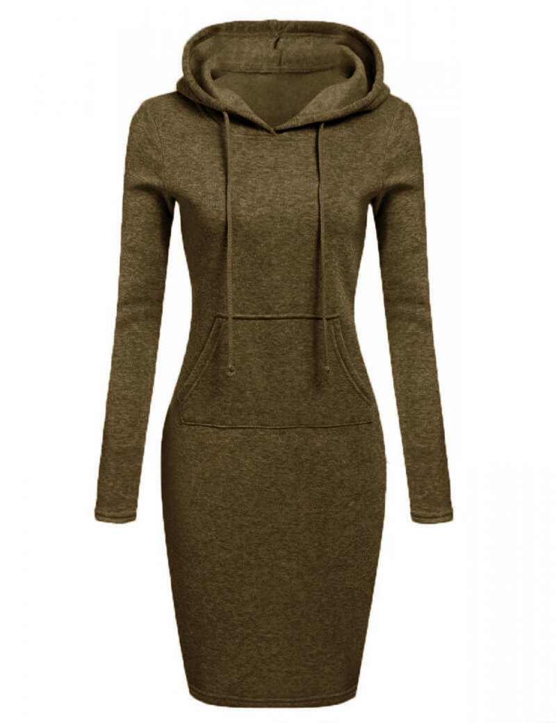 (Christma)  Women Long Sweatshirt dress Dress Women Sweatshirt Winter Long-Sleeved Plus Size Women's Sweatshirt Dress Warm Pocket Dress 2023 Fashion Party New Dress