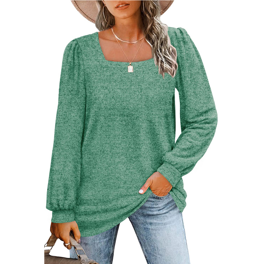 WOMEN V NECK LONG SLEEVE SHIRTS LOOSE CASUAL TOPS