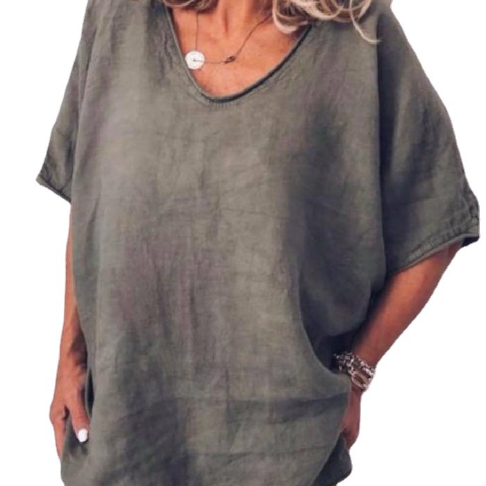 🔥🔥WOMEN'S LOOSE FASHION O NECK SHORT TOP