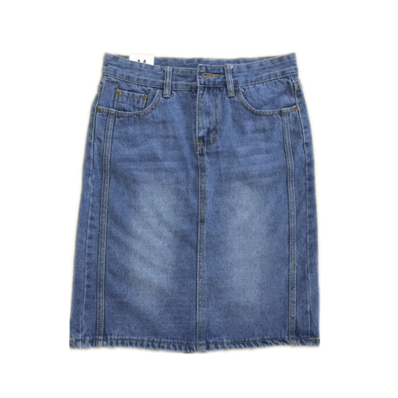 Denim Trimming Skirt