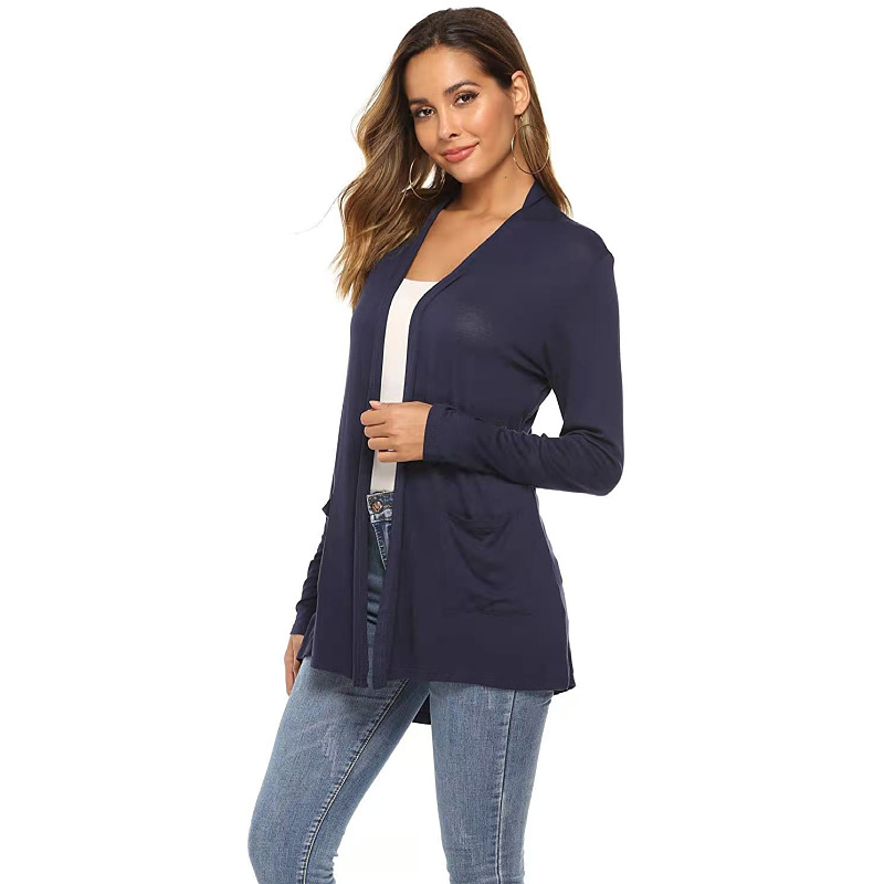Women's Casual Lightweight Open Front Long Sleeve Cardigans