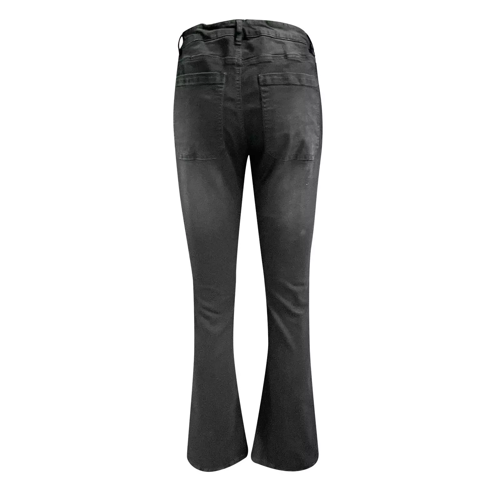 70s High Rise Stretchy Buttons Bell Bottom Jeans