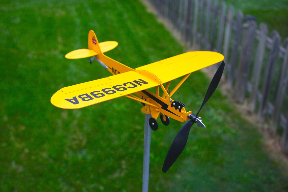 Piper J3 Cub Airplane Weathervane - Gifts for flight lovers