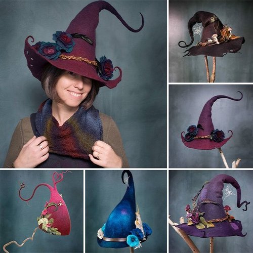 🔥Halloween Party Felt Witch Hats