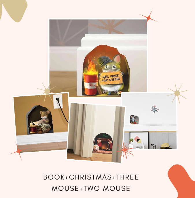 😂Funny Decoration 🐭🏠 3D Mouse Wall Sticker-EchoDecor