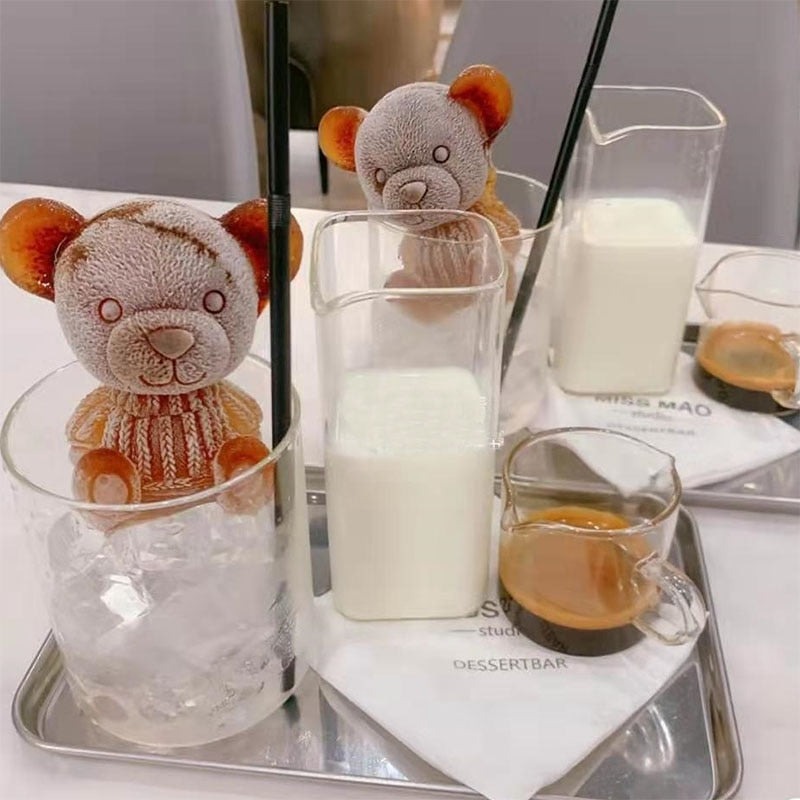 🧸Teddy Bear & Rose Ice Mold-EchoDecor