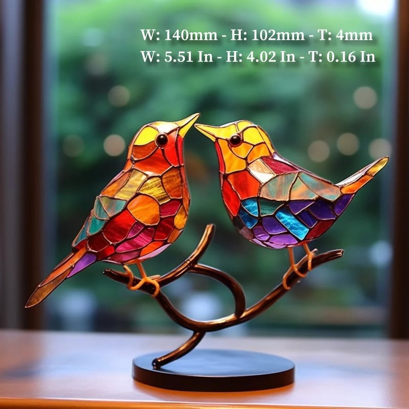 ✨2023 New Arrival-🕊️Stained Acrylic Birds Ornaments-EchoDecor