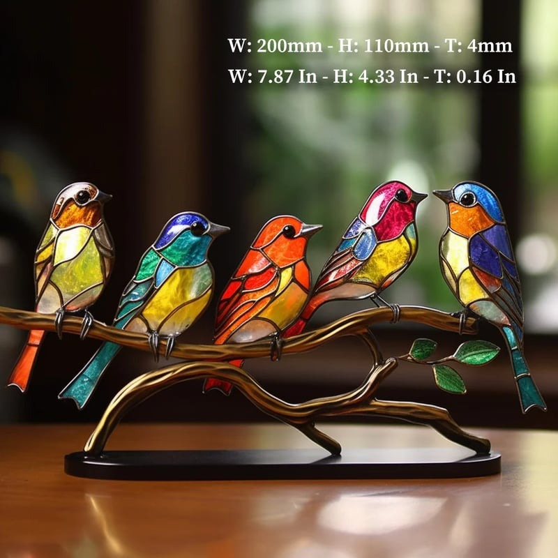 ✨2023 New Arrival-🕊️Stained Acrylic Birds Ornaments-EchoDecor