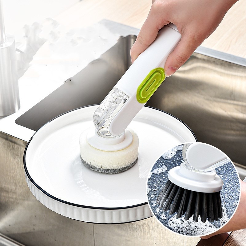 Multi-functional Long-handle Liquid-filled Cleaning Brush-EchoDecor