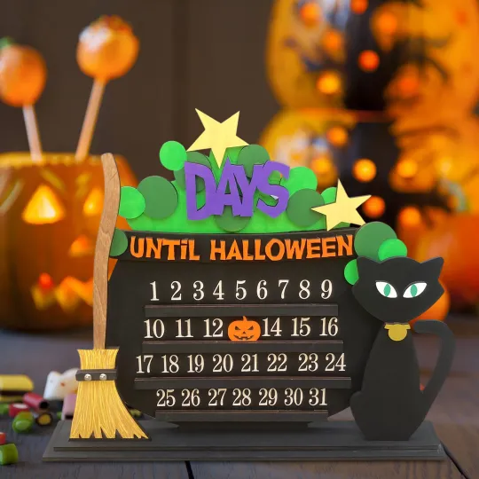😈Wood Halloween Countdown Calendar
