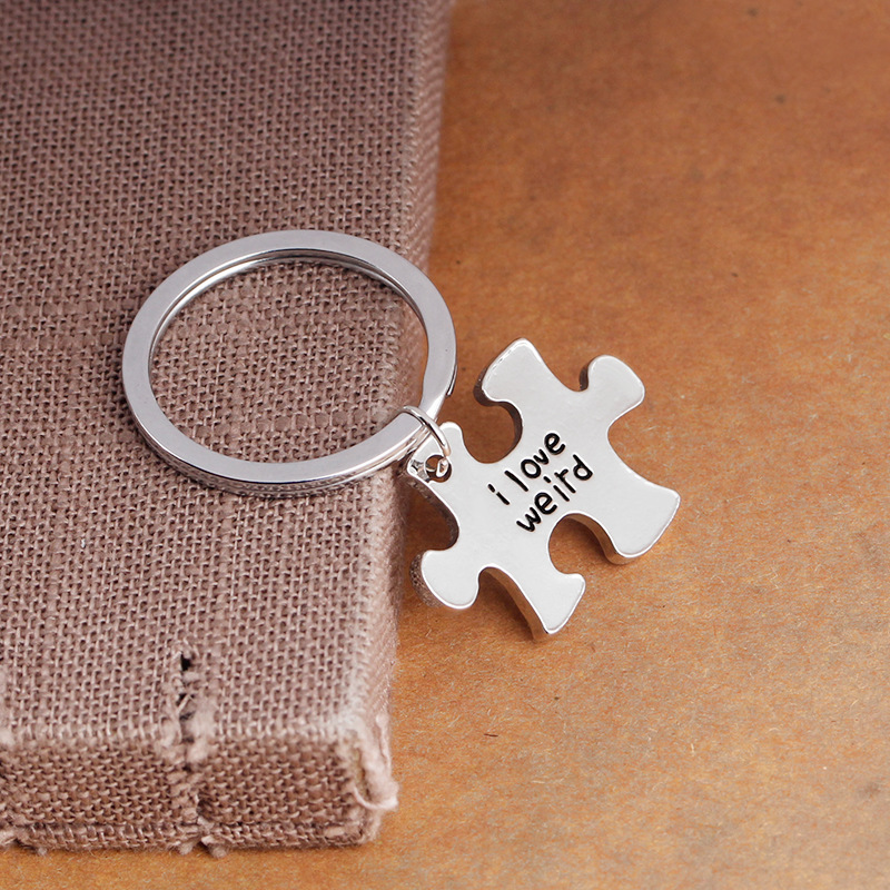  Couple Puzzle Piece Keychains-EchoDecor